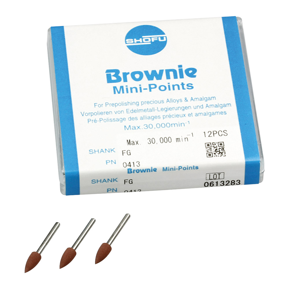 Brownie Polierer FG Minispitze 030, 12 Stück