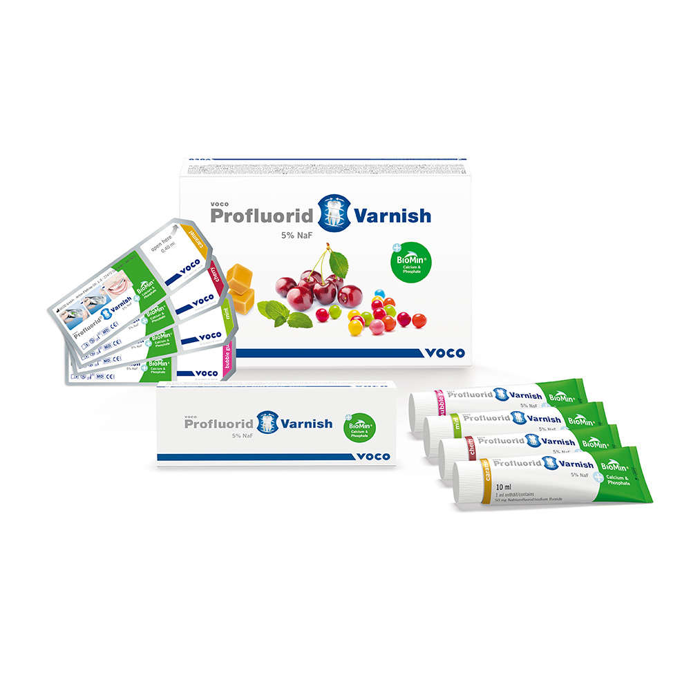 Profluorid Varnish + BioMin Single Dose mint, Packung