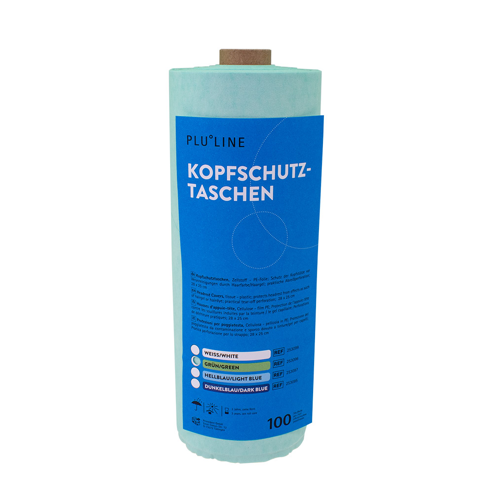 Sacs de protection pour tête PLULINE 28 x 25 cm vert, 100 pièces