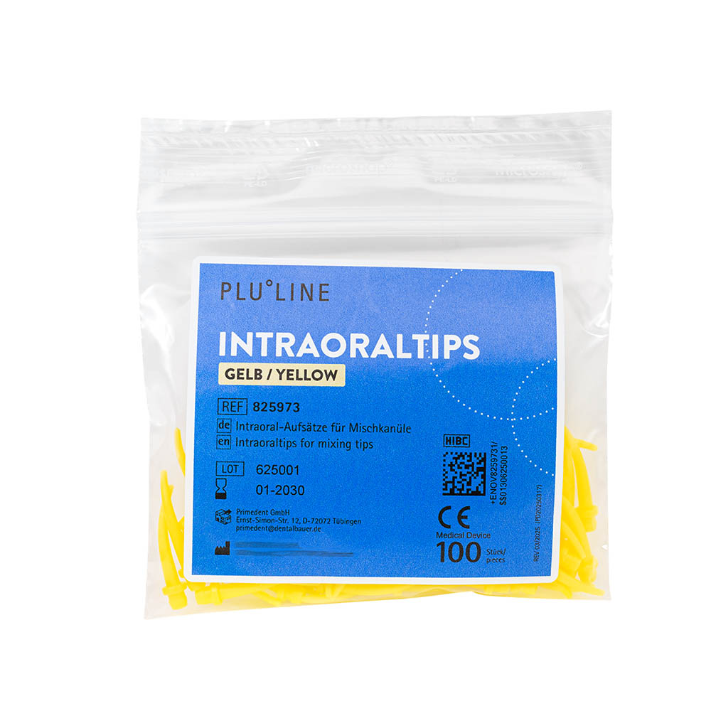PLULINE Embouts intra-oraux jaunes, 100 pièces