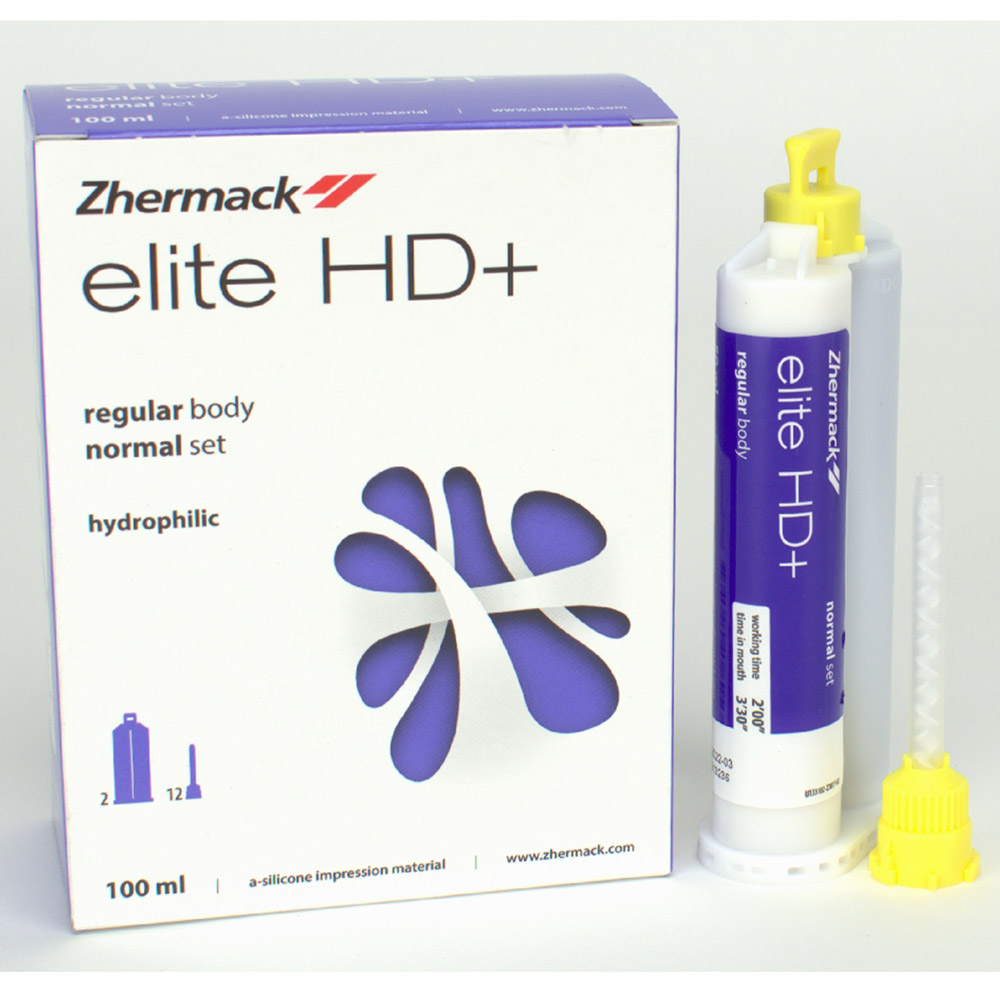 Elite HD+ regular body normal set 2 x 50 ml Kartusche, 12 Mixing Tips