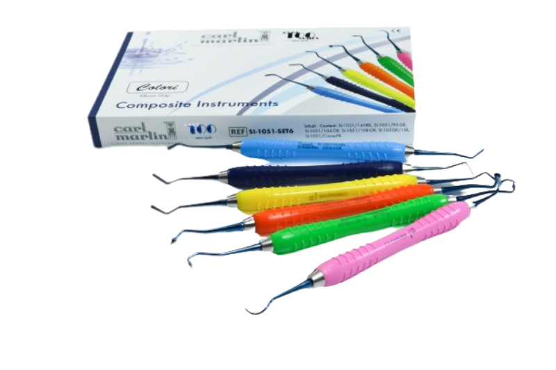 Instruments composite poignée Colori silicone, ensemble