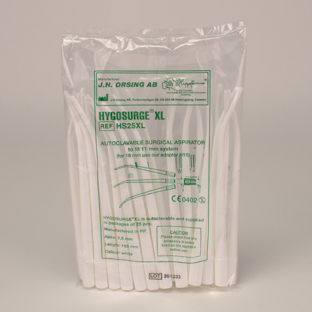 Hygosurge aspirateur chirurgical blanc 3,6 mm, 25 pièces