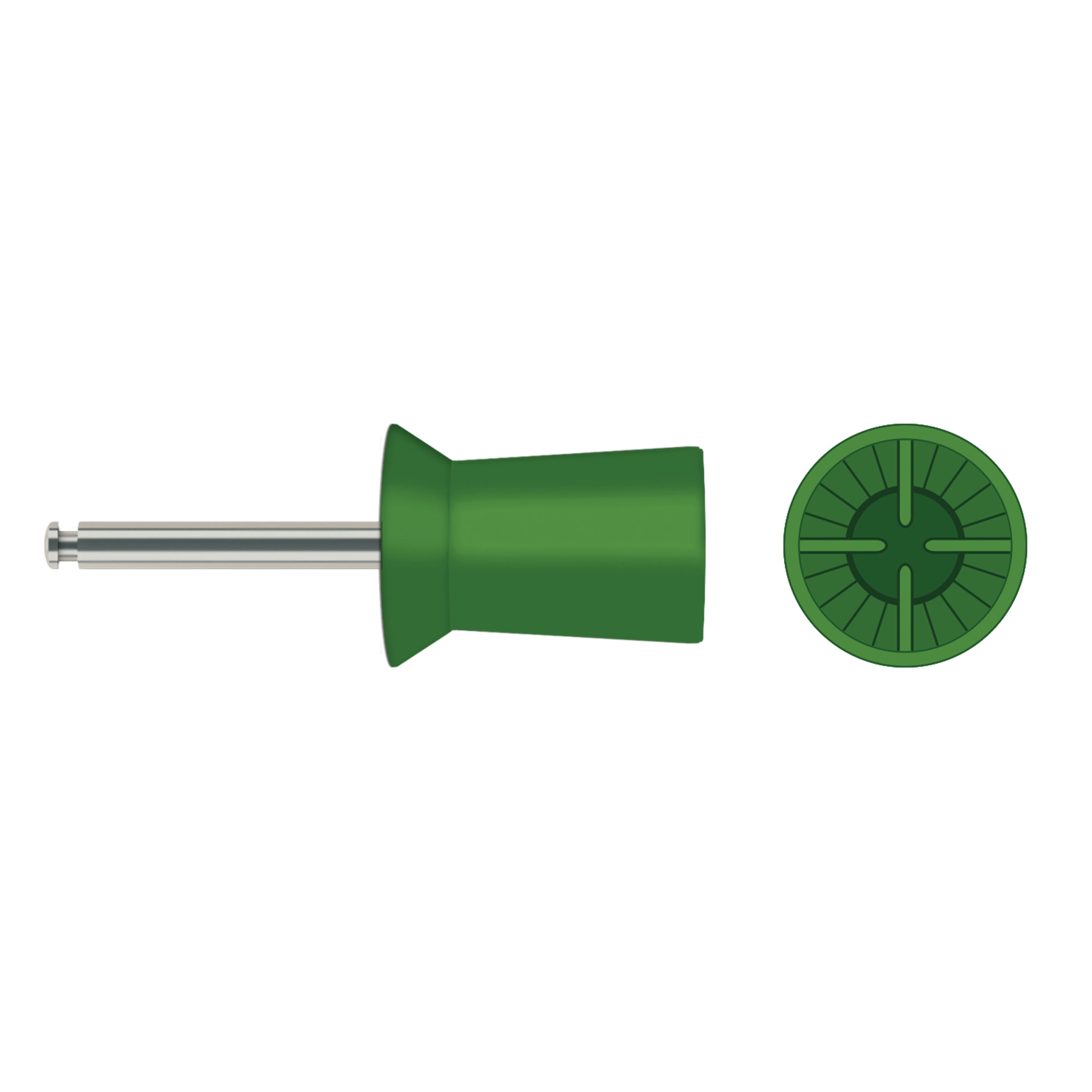 Prophy-Cup Latch-Type 9011 waldgrün, 30 Stück