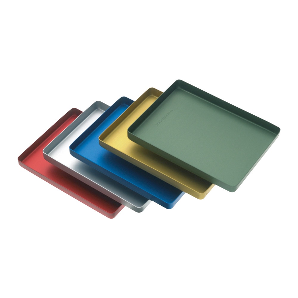 Tray Alu-Boden ungelocht 284 x 184 x 17 mm gelb, Stück