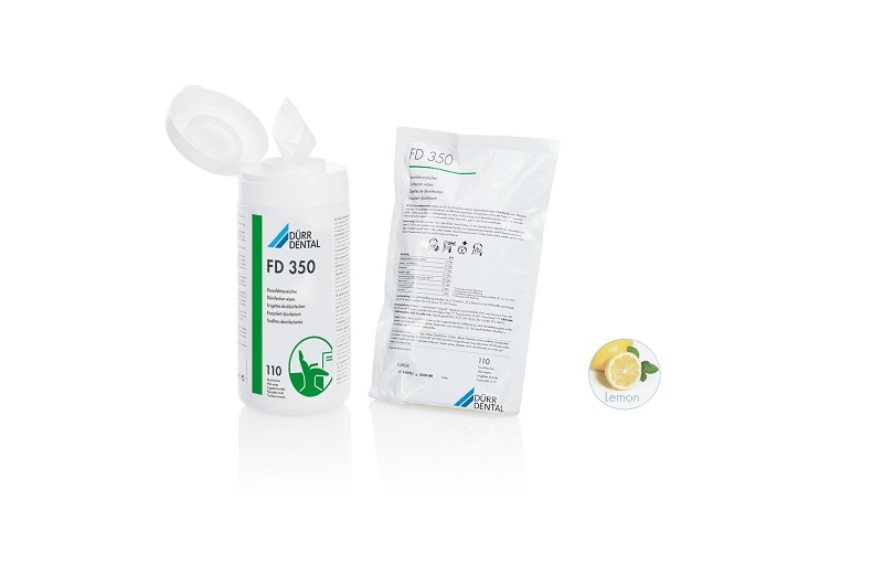 FD350 SERVIETTES DÉSINFECTANTES CITRON NP12x110