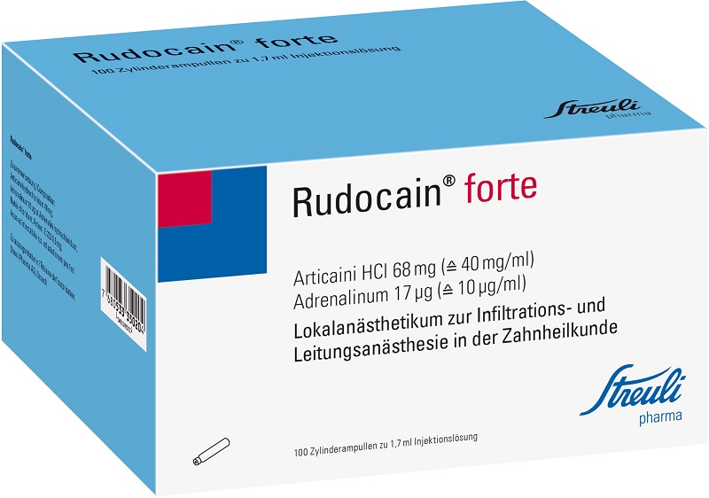Rudocain forte Zyl Amp, 100 x 1.7 ml Zylinderampullen Packung