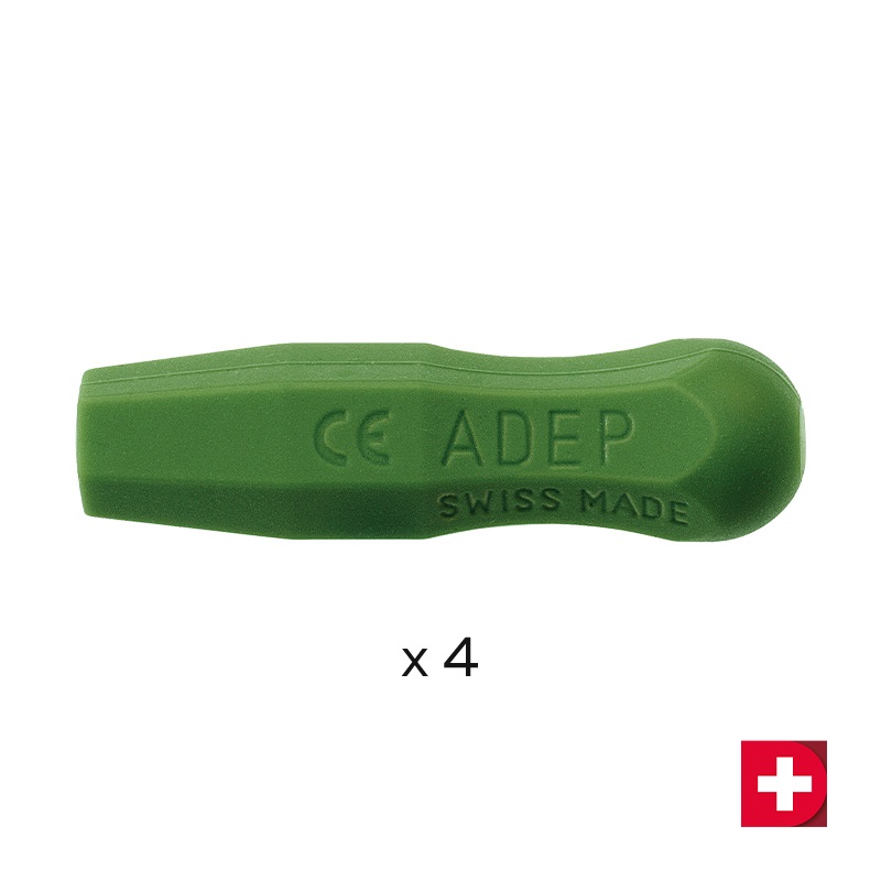 Deppeler ADEP Griffhülsen grün, 4 Stück