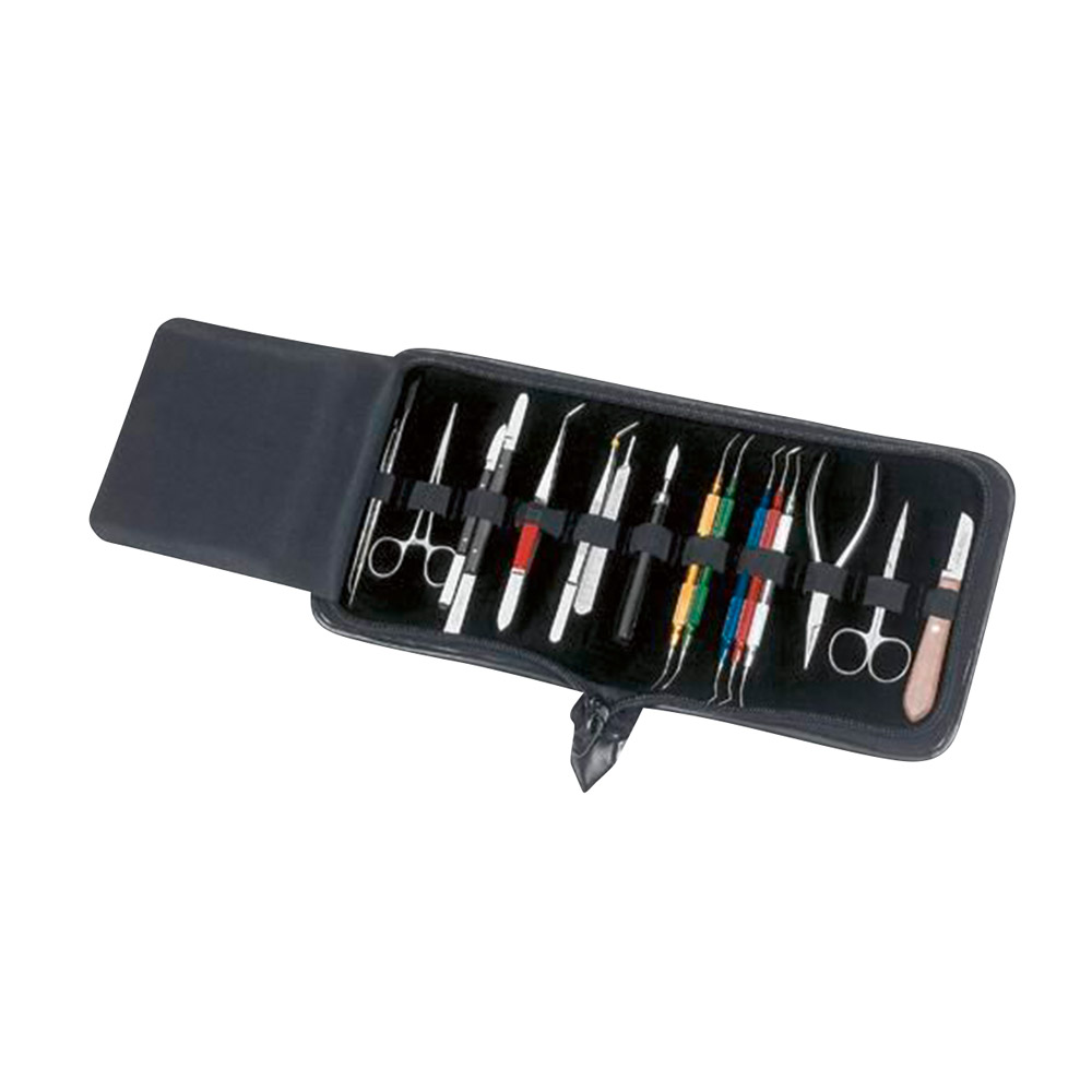 Set technique dans un étui en cuir 3002, ensemble