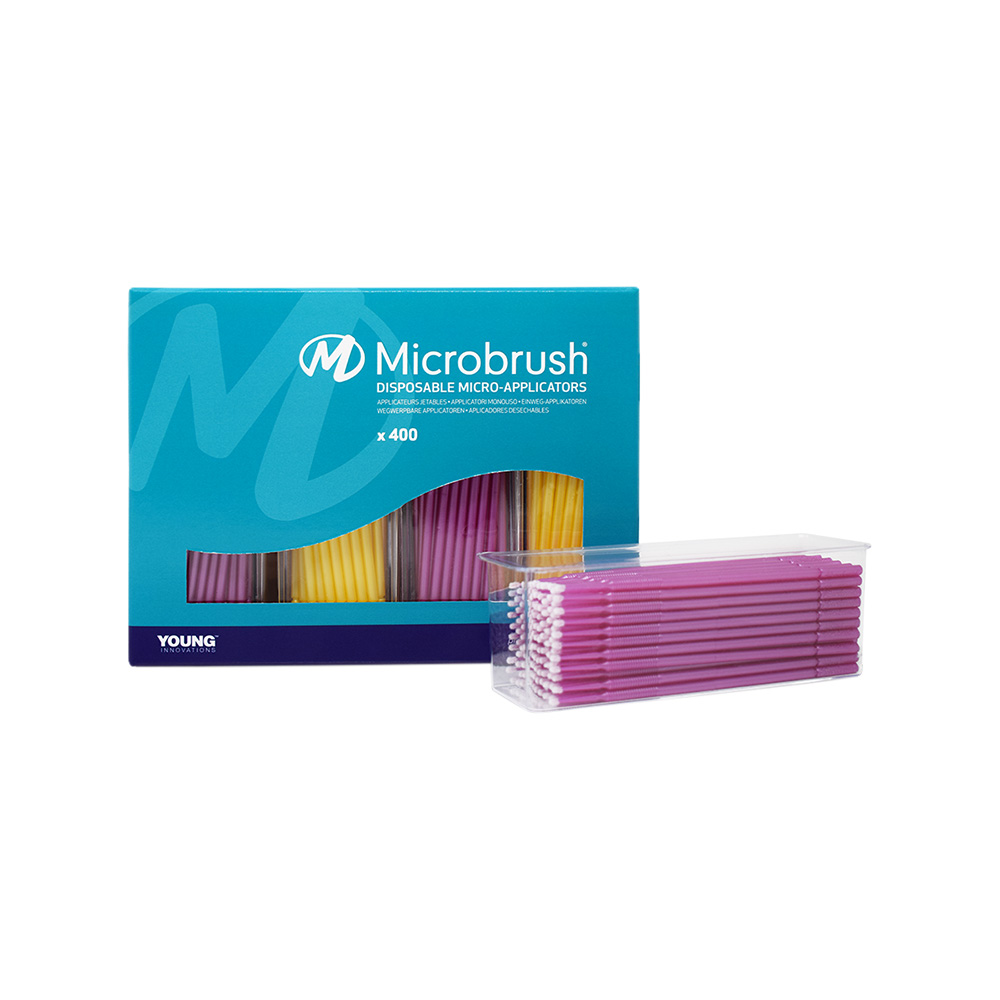 Microbrush plus fine jaune/pink sans distr. 400pces