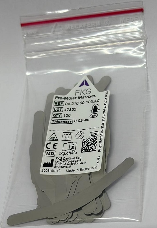 FKG Matrizen ET0,03mm Nr.210 Prämolar