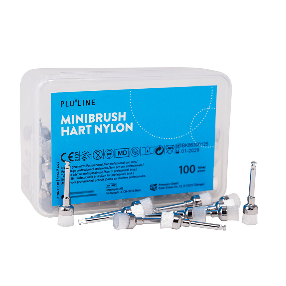 PLULINE MINI-ZR-BÜRSTE Nylon hart, 100St