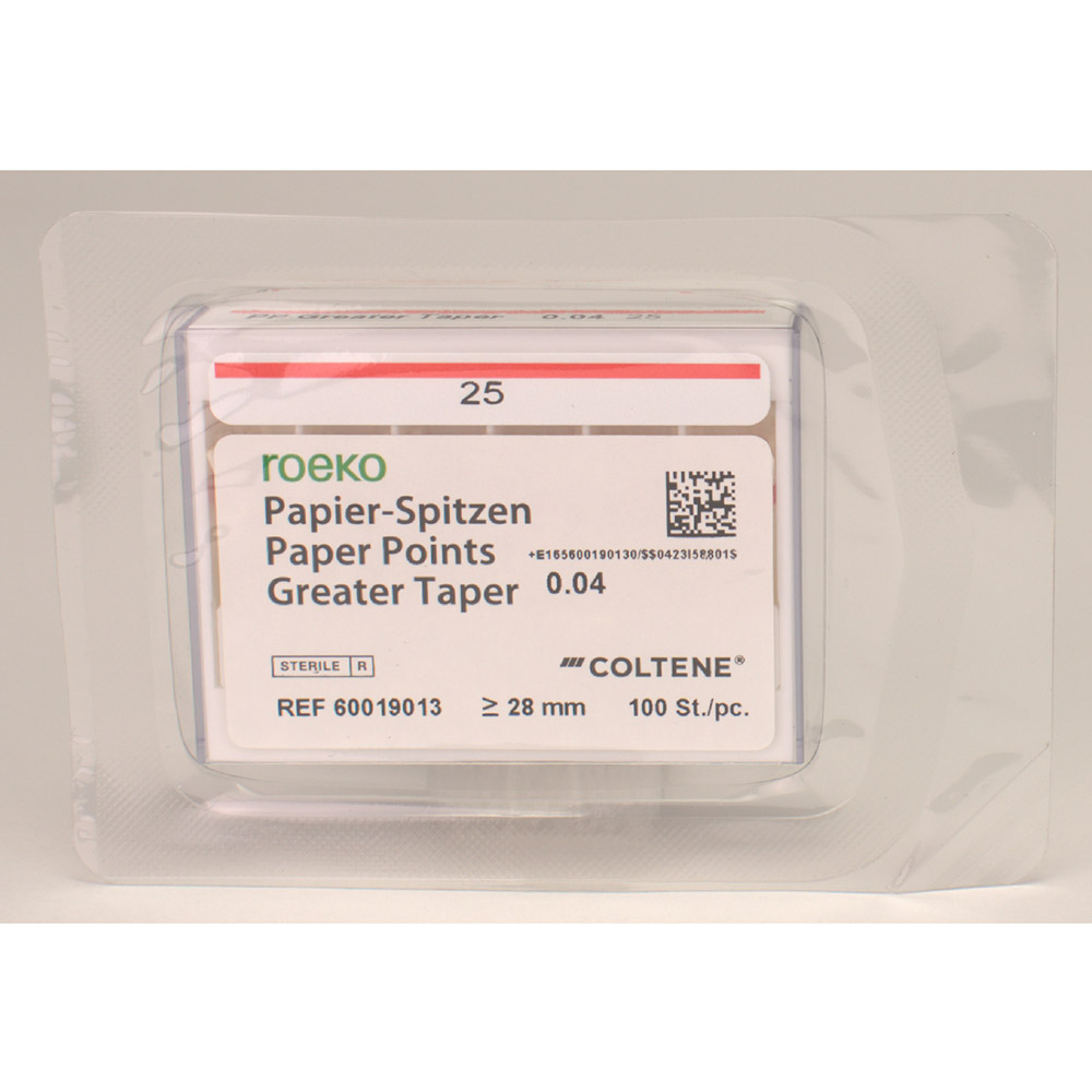 Papierspitzen Greater Taper 0.04 #25, 100 Stück