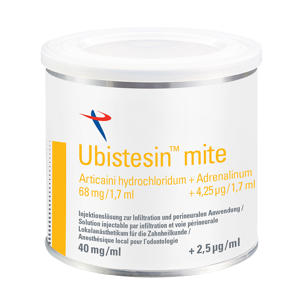 Ubistesin mite 50 cartouches/boîte CH