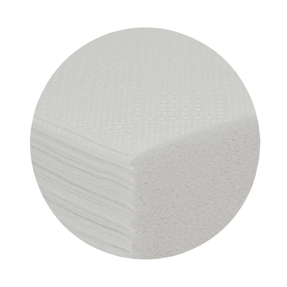 PLURATISSUE Serviettes blanc, Plie V, 25 x 23 cm, deux couches, 3000 Feuilles