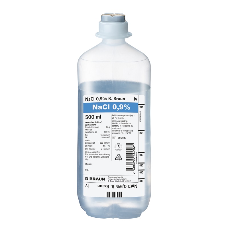 NaCl 0,9 % Ecoflac Plus 10x500 ml >CH