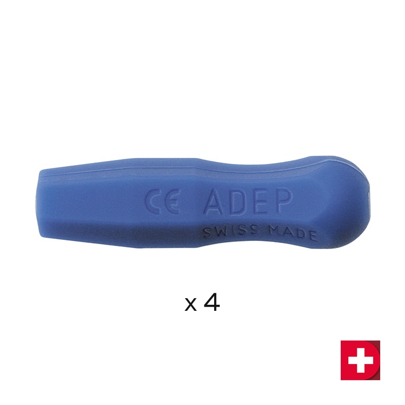 Deppeler ADEP Griffhülsen blau, 4 Stück