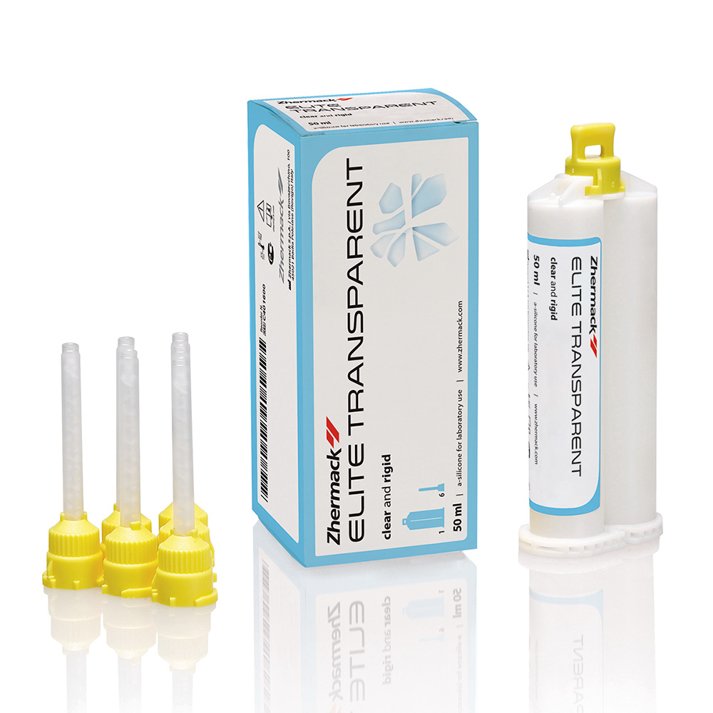 Elite Transparent, cartouche de 50 ml + 6 aiguilles mélangeuses