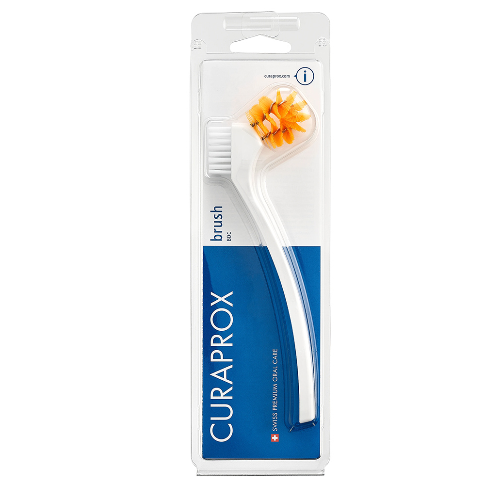 Curaprox BDC 150 Prothesenbürste orange / weiß, 1 Stück