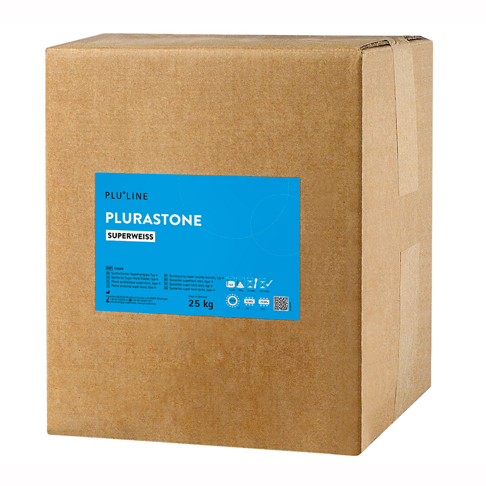 Plurastone Superhartgips weiß, 25 kg Karton