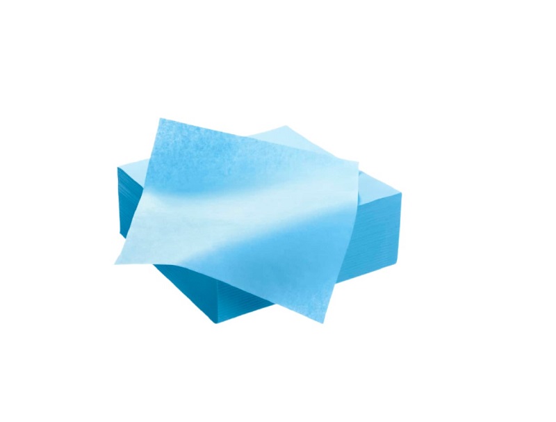 Serviettes en crépon Premier Plus 36 x 36 cm bleu, 500 pièces