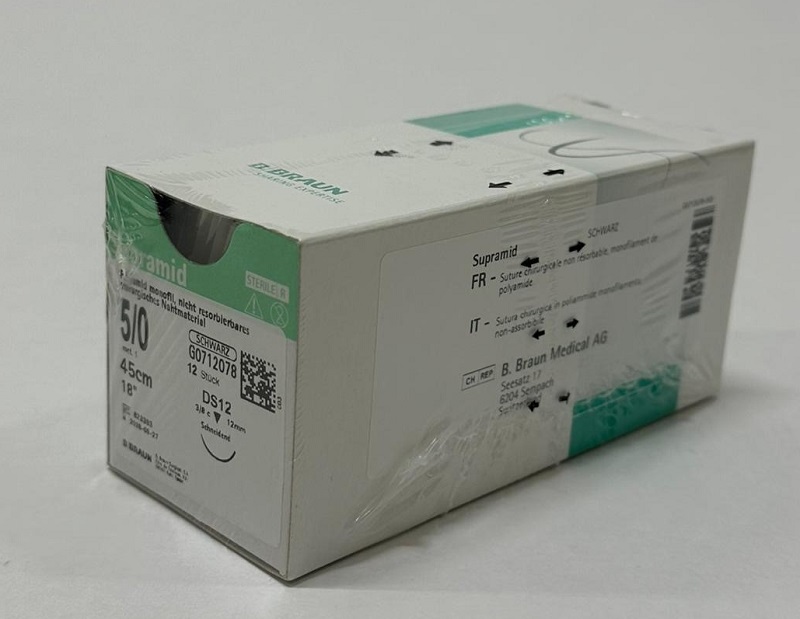 Supramid 5-0 DS-12 45 cm G0712078, paquet de 12 pièces