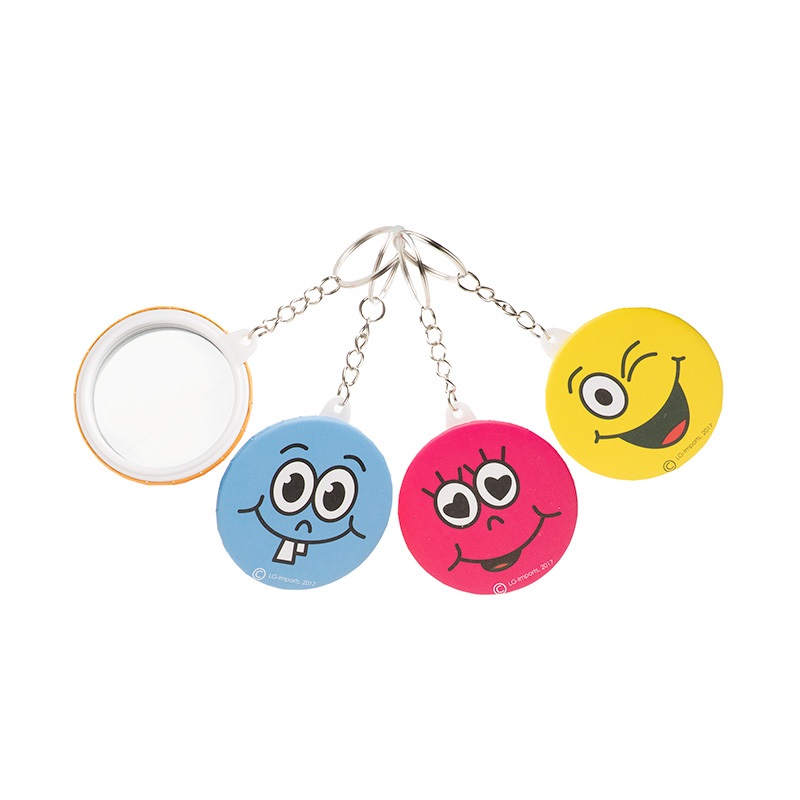 Porte-clés Smiley avec miroir