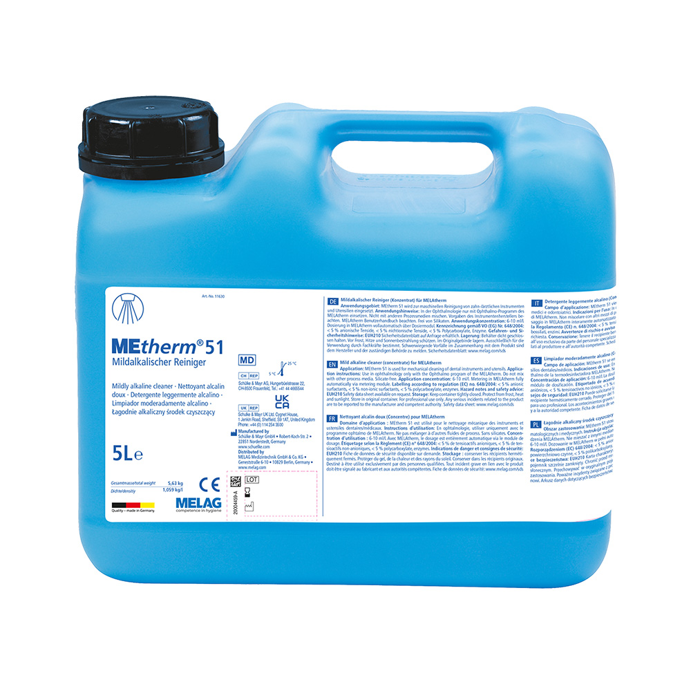 MEtherm 51 Nettoyant légèrement alcalin, bidon de 5 L
