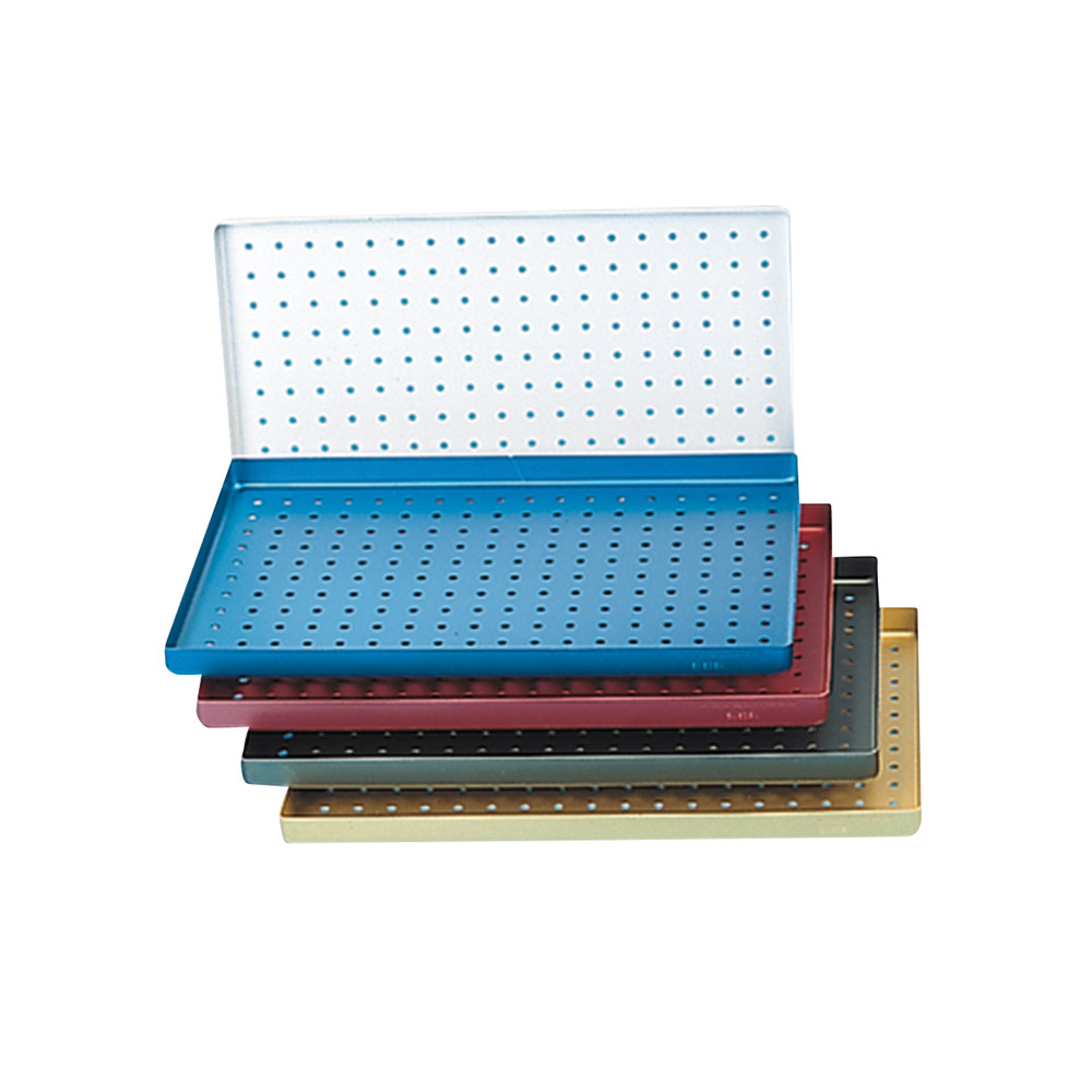 Tray Boden Alu gelocht 28 x 18 cm rot, Stück