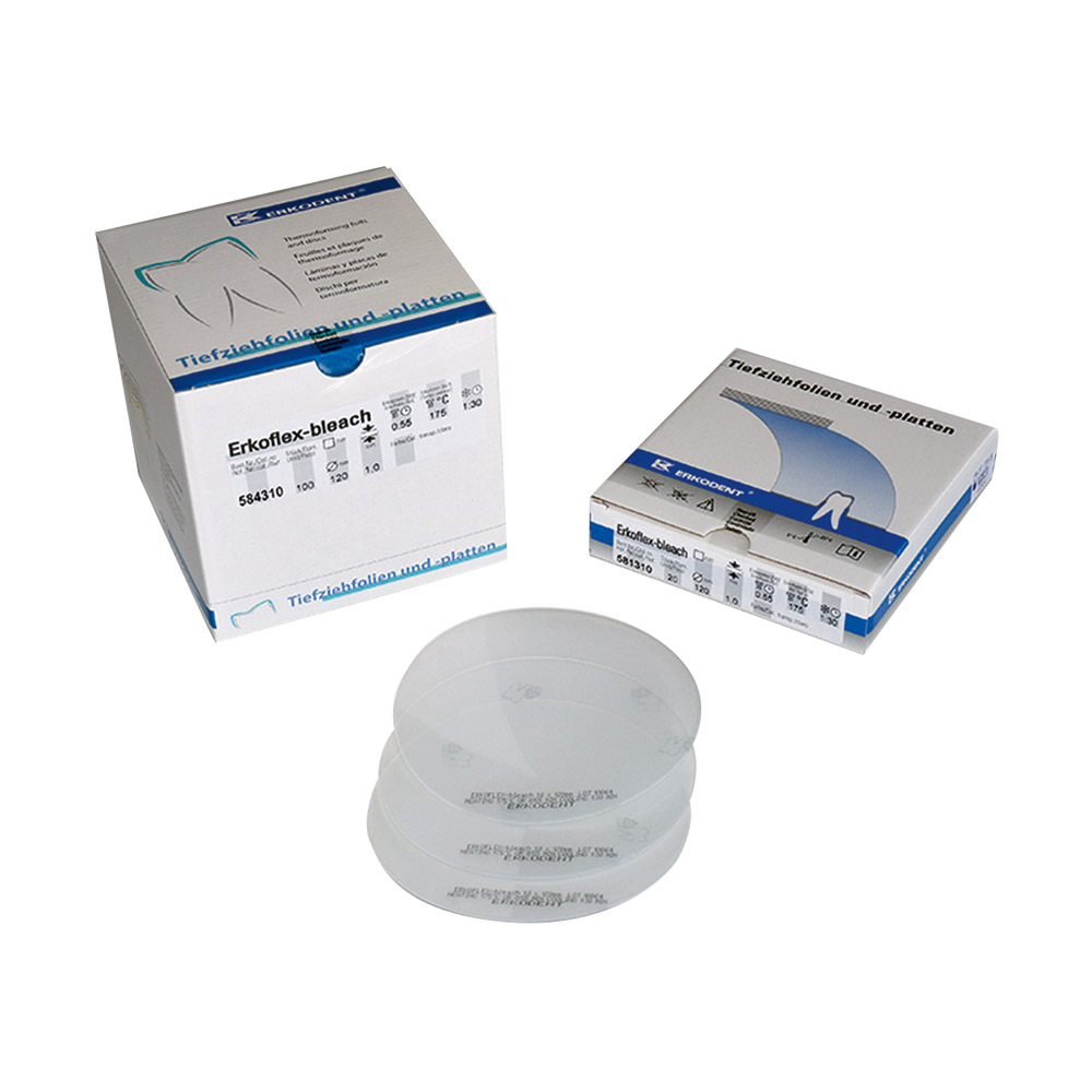 Erkoflex-bleach Tiefziehfolie 125 x 1,00 mm transparent, 100 Stück