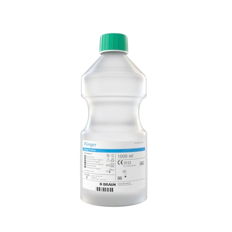 Solution de rinçage Ringer Ecotainer ronde 1000 ml
