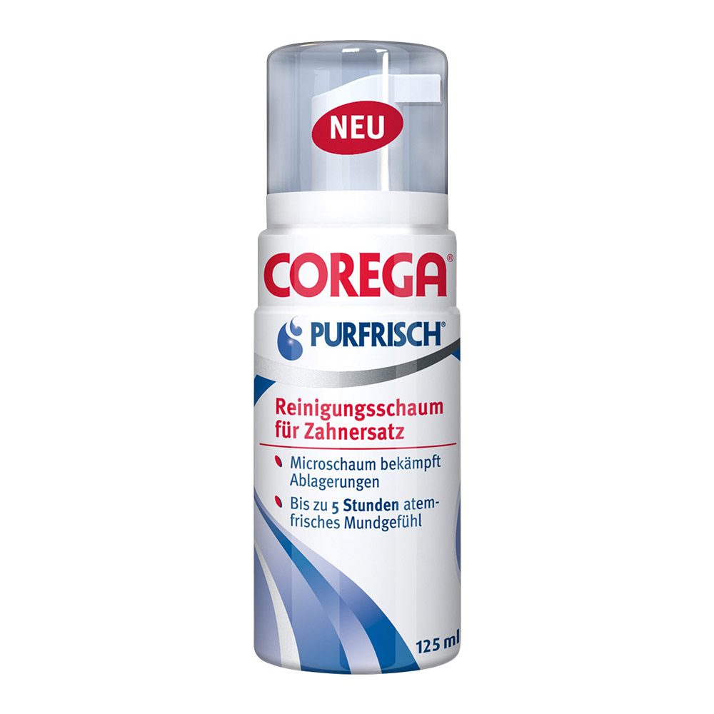 Corega Purfrisch Reinigungsschaum, 125 ml