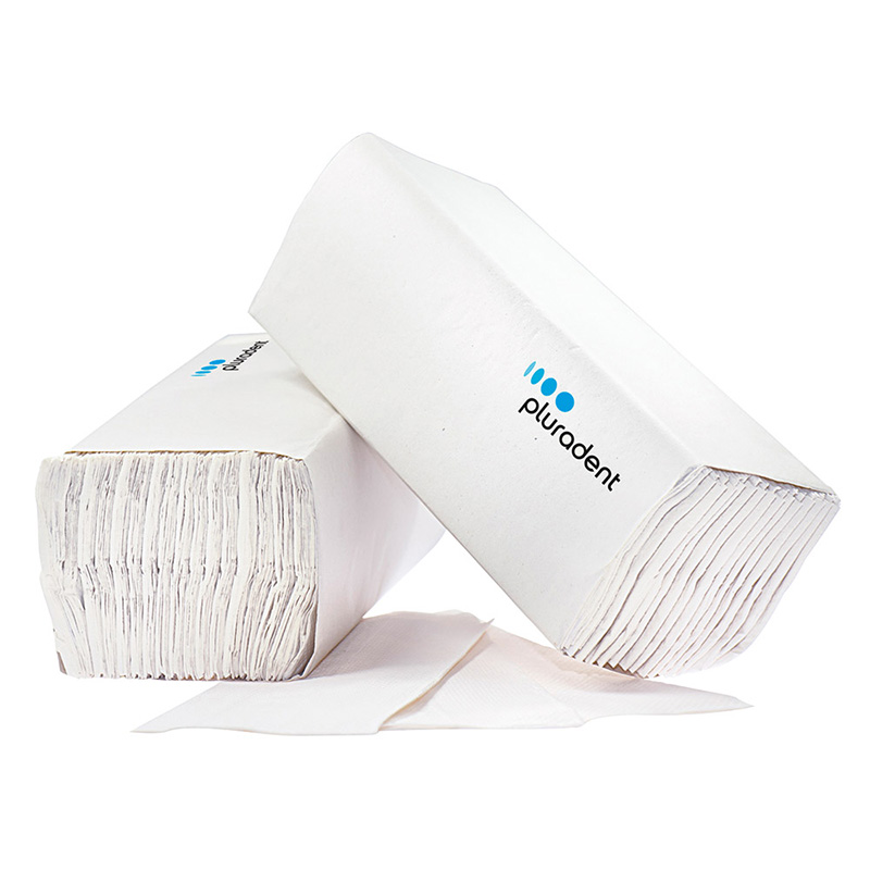 PLURATISSUE Serviettes blanc, Plie C, 23 x 32 cm, deux couches, 2880 Feuilles