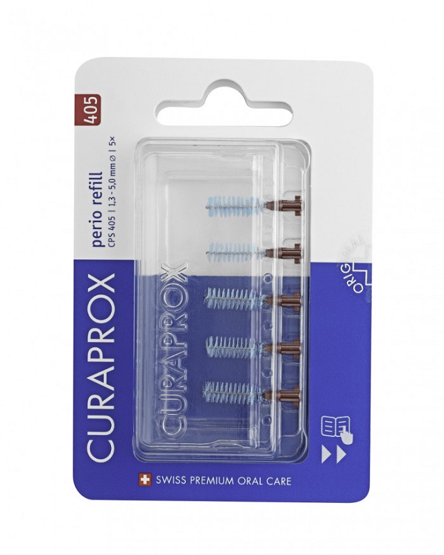 Curaprox CPS 405 Perio Interdental-Bürsten cherry pink refill, 5 Stück