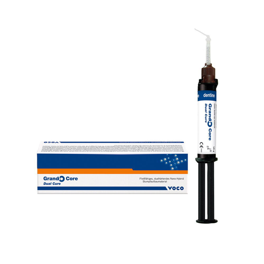 Grandio Core Dual Cure bleu, seringue de 10 g