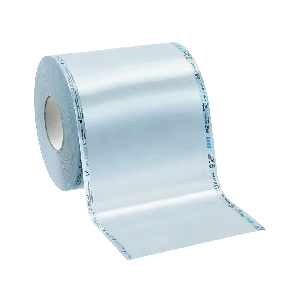 TOP SAFE Sterilisationsrollen 200 mm ohne Falte blau, 200 m Rolle
