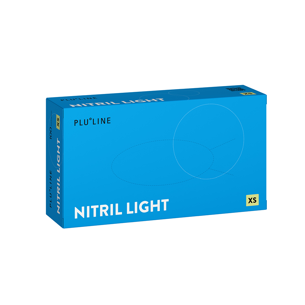 PLULINE Nitril Light Handschuhe weiß XS, 100 Stück