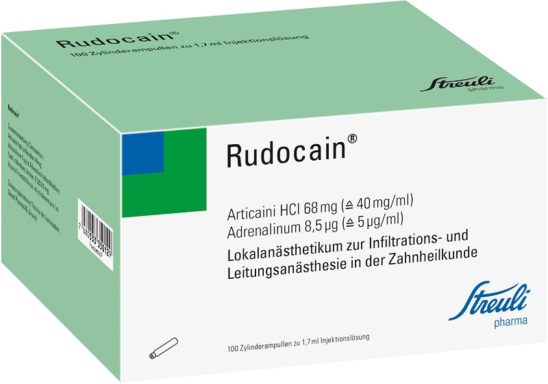 Rudocain Zyl Amp >CH, 100 x 1.7 ml Zylinderampullen Packung