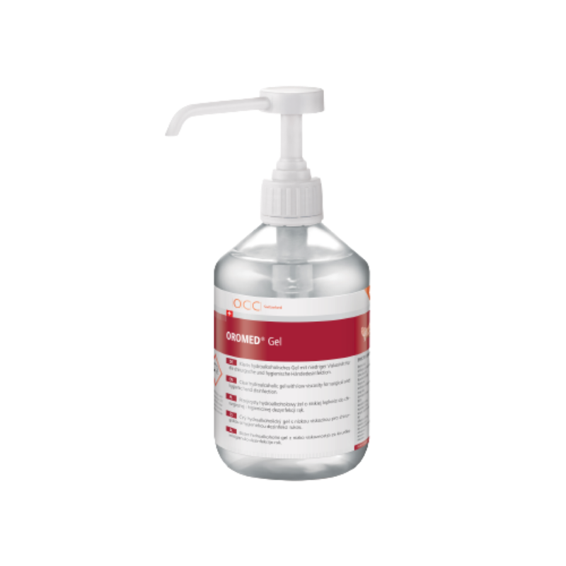 Gel Oromed 500 ml PET avec distributeur, pièce