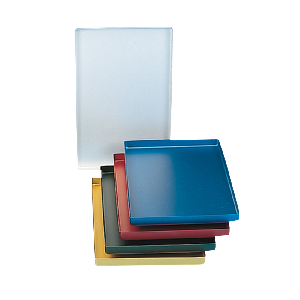 Tray Boden Alu ungelocht 28 x 18 cm blau, Stück