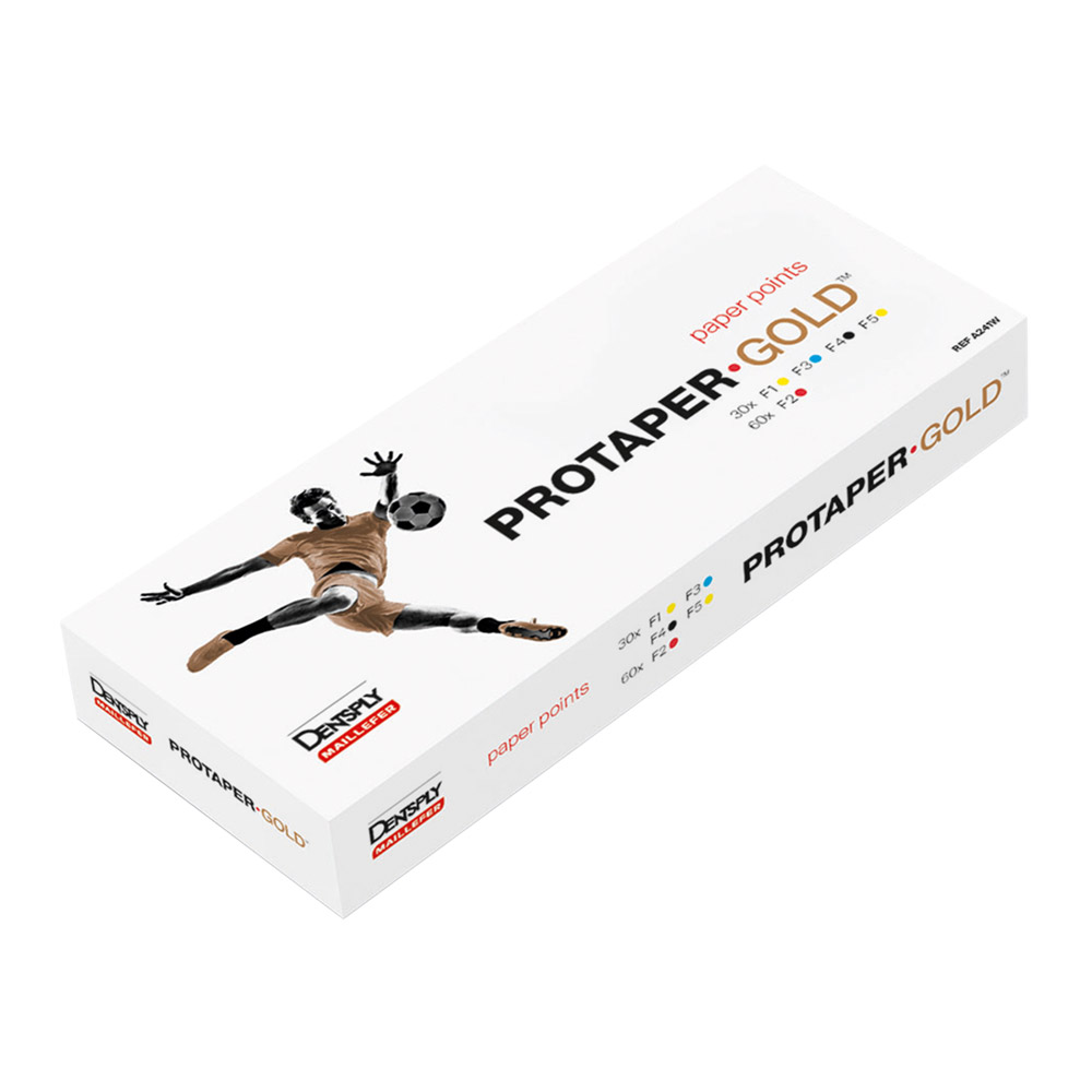 Pointeurs en papier ProTaper Gold F3, boîte de 180 pièces