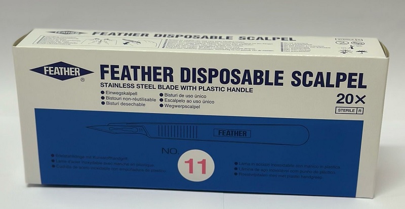 Scalpels jetables Feather n° 11, 20 pièces