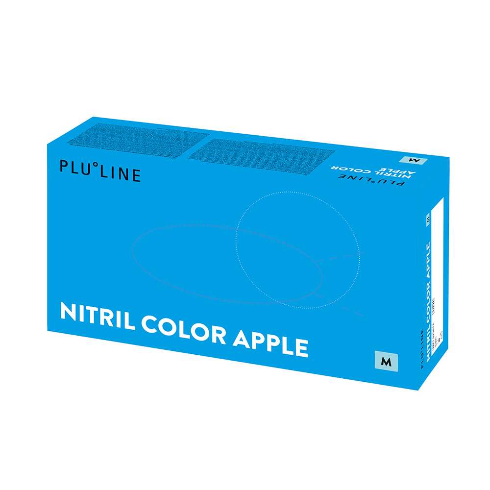 PLULINE NITRIL COLOR apple Gr. M, 100 Stück