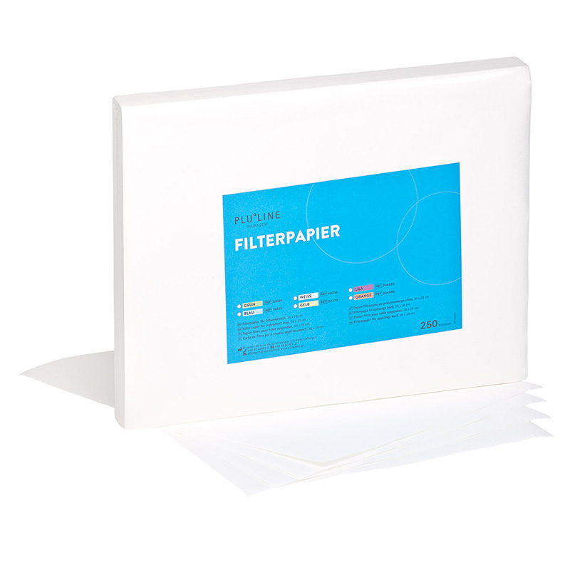 PLULINE Papier filtre 36x28 cm blanc, 250 pces.