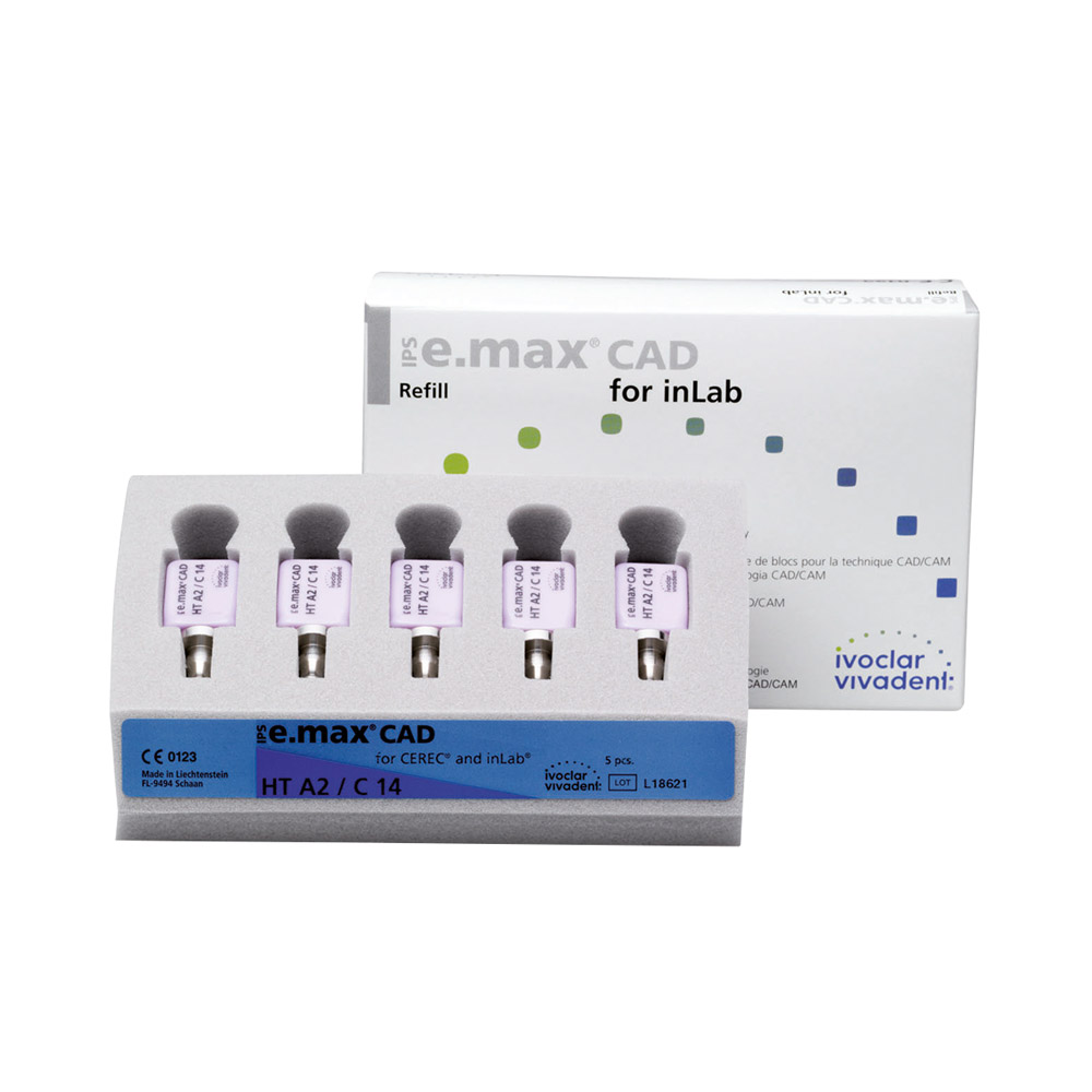 IPS e.max CAD Cerec/Inlab HT A2 I12, 5 Stück