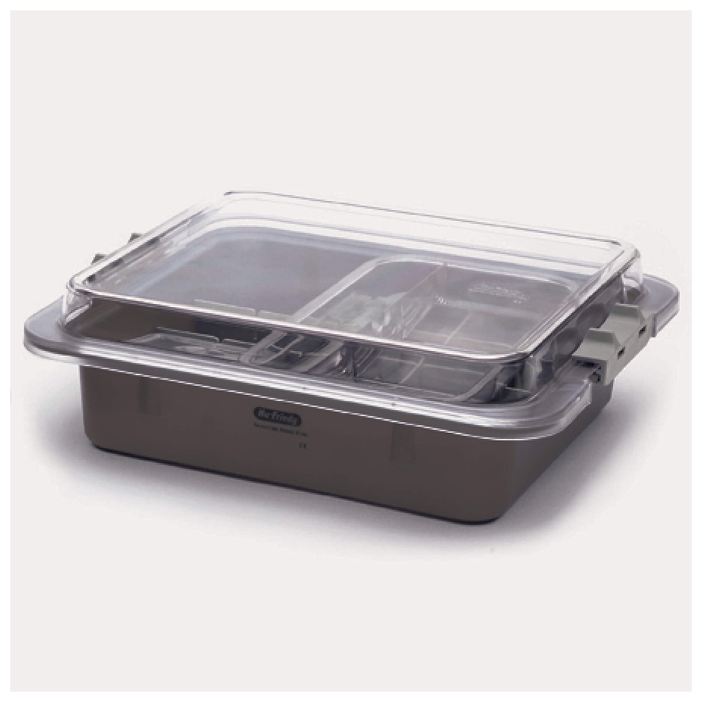 IMS Tub coque en plastique gris avec couvercle et accessoires, pièce