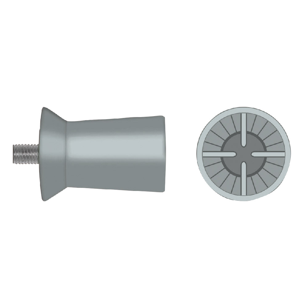 Prophy-Cups Gummi weich lamelle Screw-Type hellgrau Pa 30