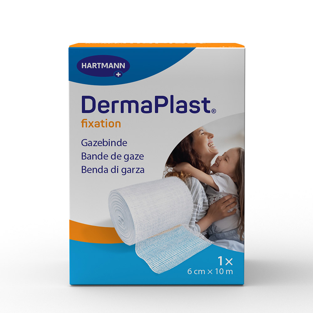 DermaPlast Compresses de gaze 6 cm, 10 m boîte pliante