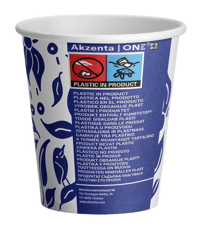 Akzenta ONE Pappbecher 200 ml paradise, 20 x 50 Stück