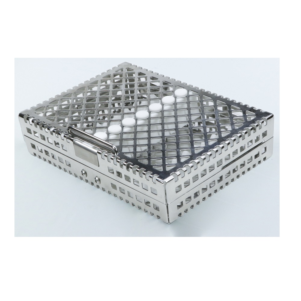 Clip Steri-Wash-Tray M pour 10 instruments 190x140x34 mm blanc, pièce
